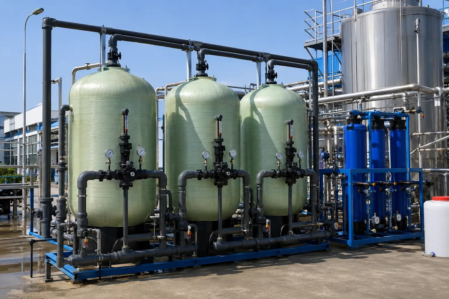 Industrial filtration plant system by BlueCare
